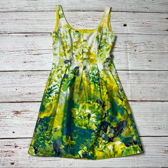 Nine West Floral Print A-Line Dress Sz 6 - Picture 3 of 16